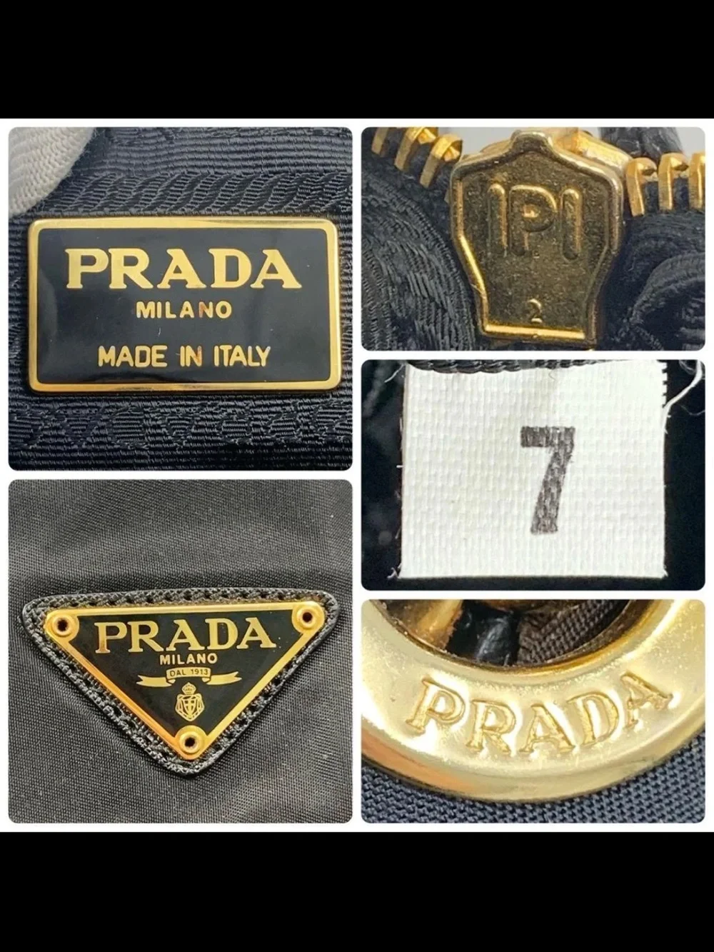 Prada Black Quilted Nylon Chain Tote